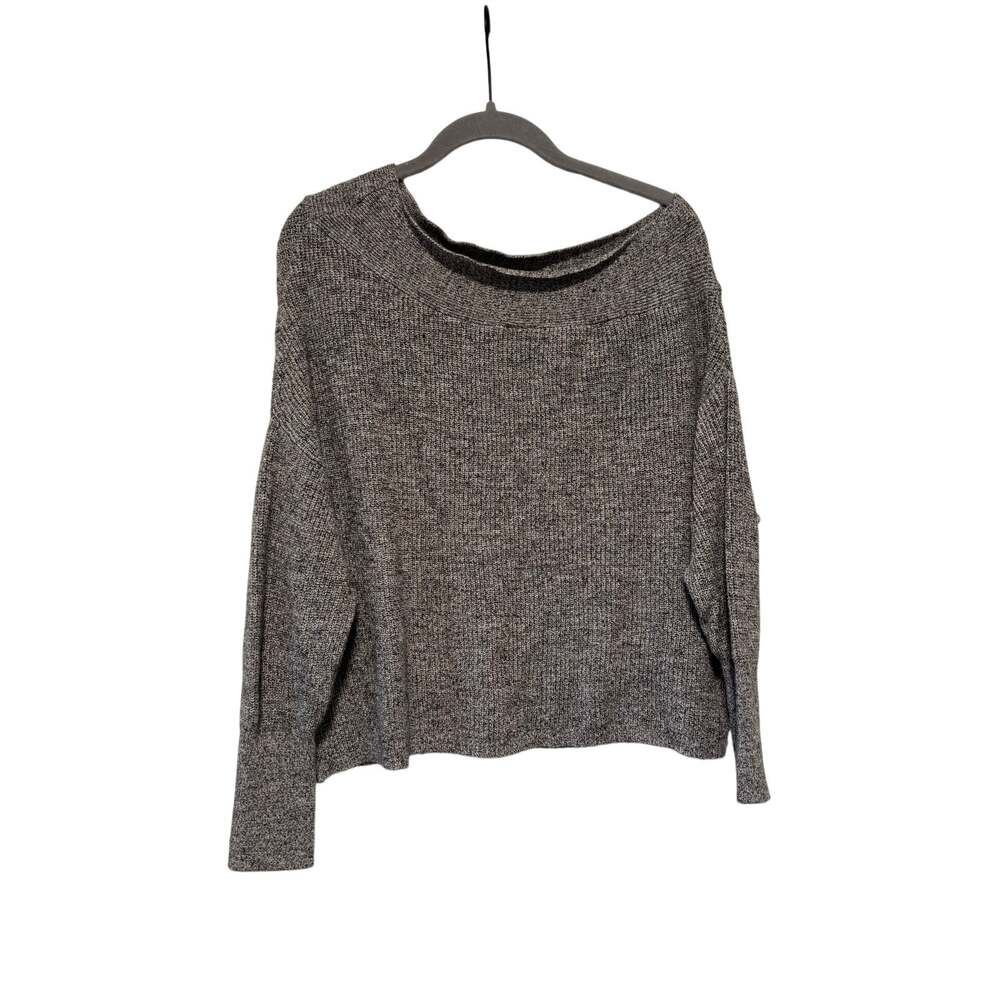Free People Gray Off-Shoulder Ribbed Sweater S - Picture 8 of 8